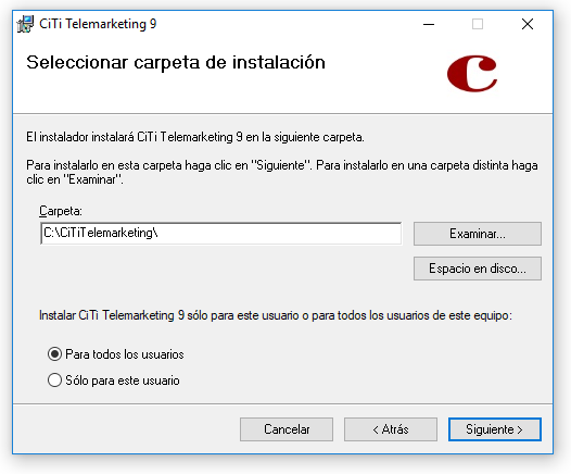 CiTi Telemarketing software call center imagen instalación 3